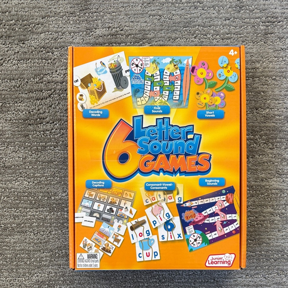 NIB Junior Learning Letter Sound 6 Games Set